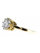 Ring Vintage craft Zircon 14K Yellow gold vrc366y